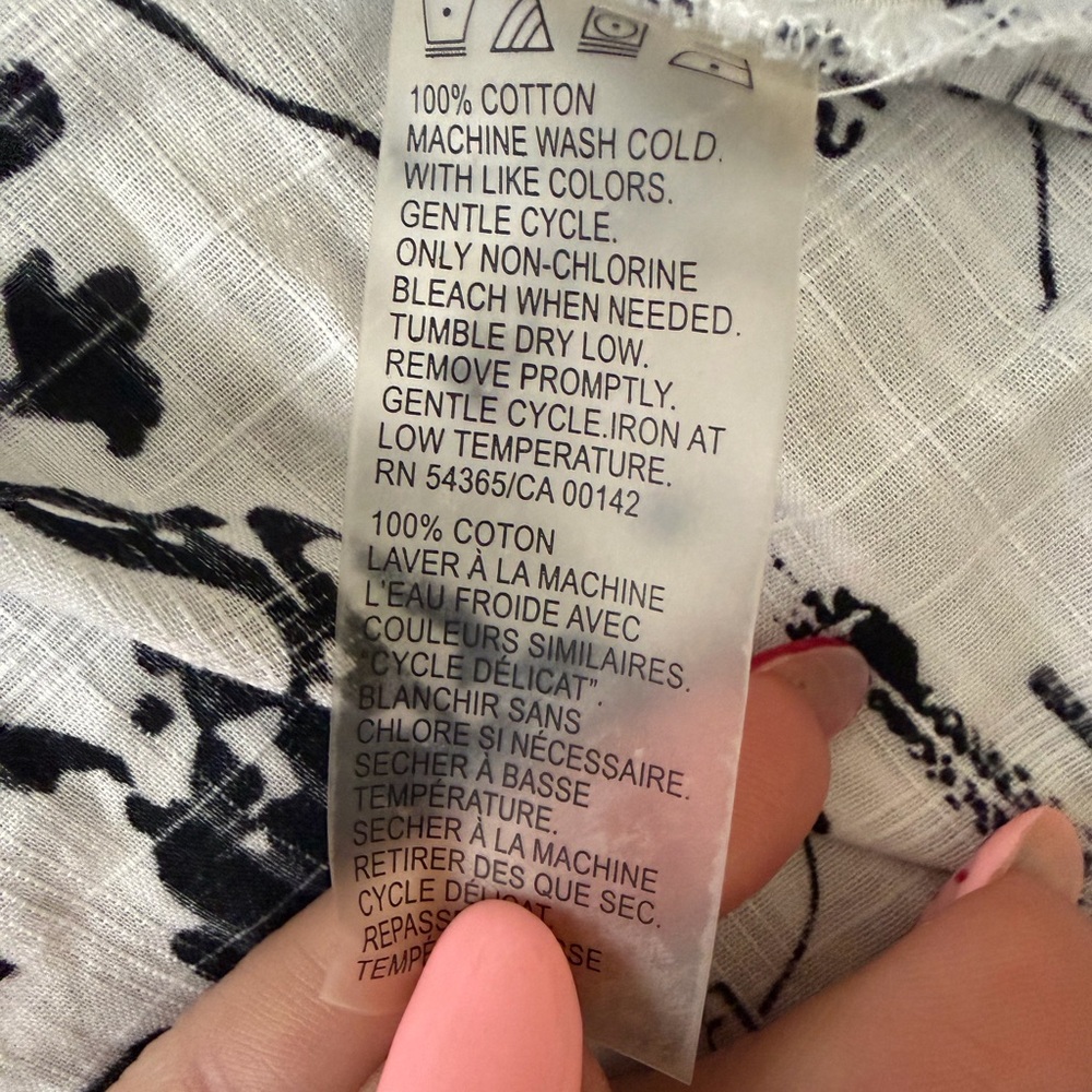 Allison Daley black & white map print blouse sz 14 - Picture 2 of 3